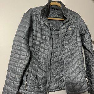 Silver North Face Winter Jacket